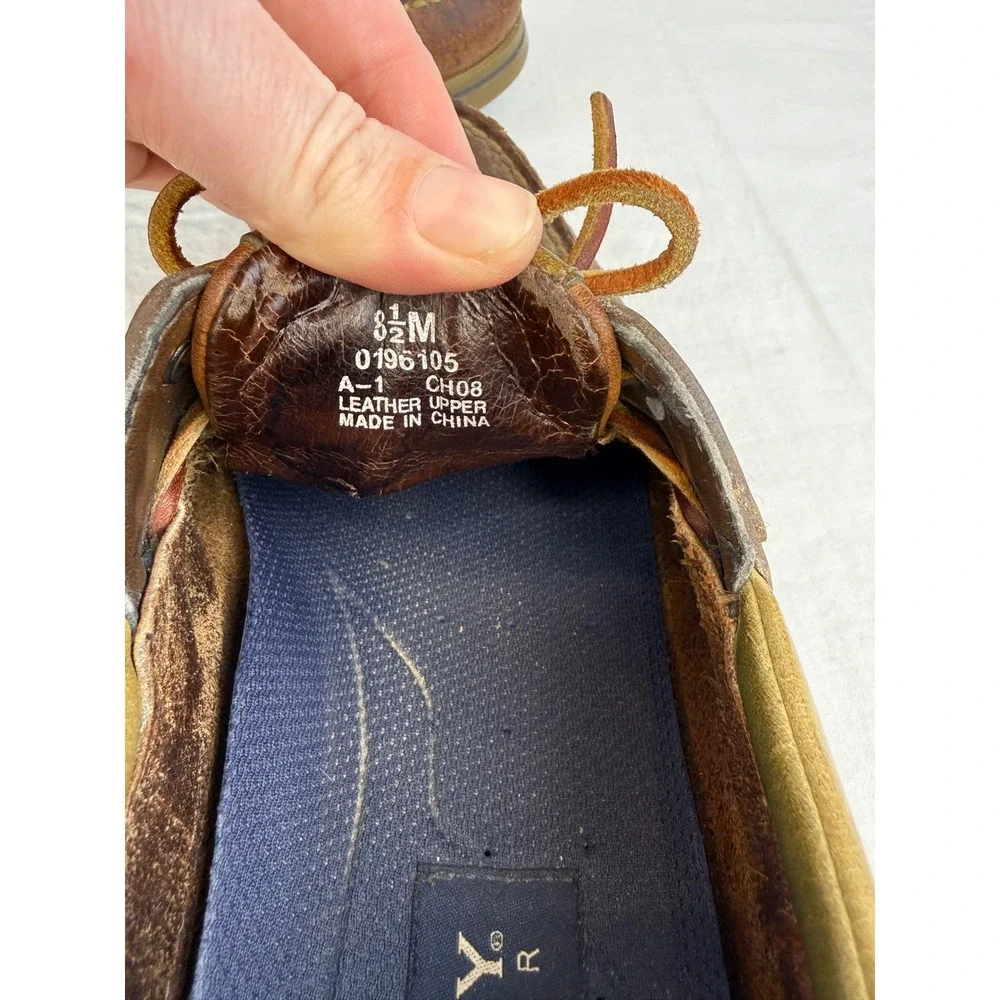 Sperry Top-Sider Mens Brown Leather Boat Shoes 0196105 Deck Shoes Size 8.5‎ M